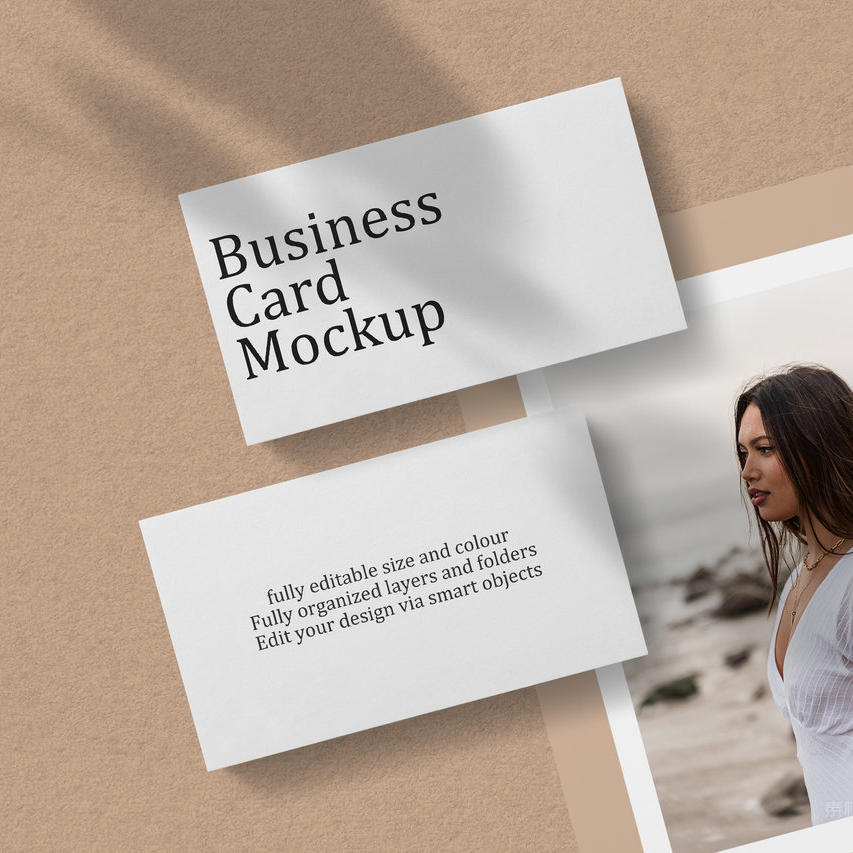 手卡卡片名片贴图样机