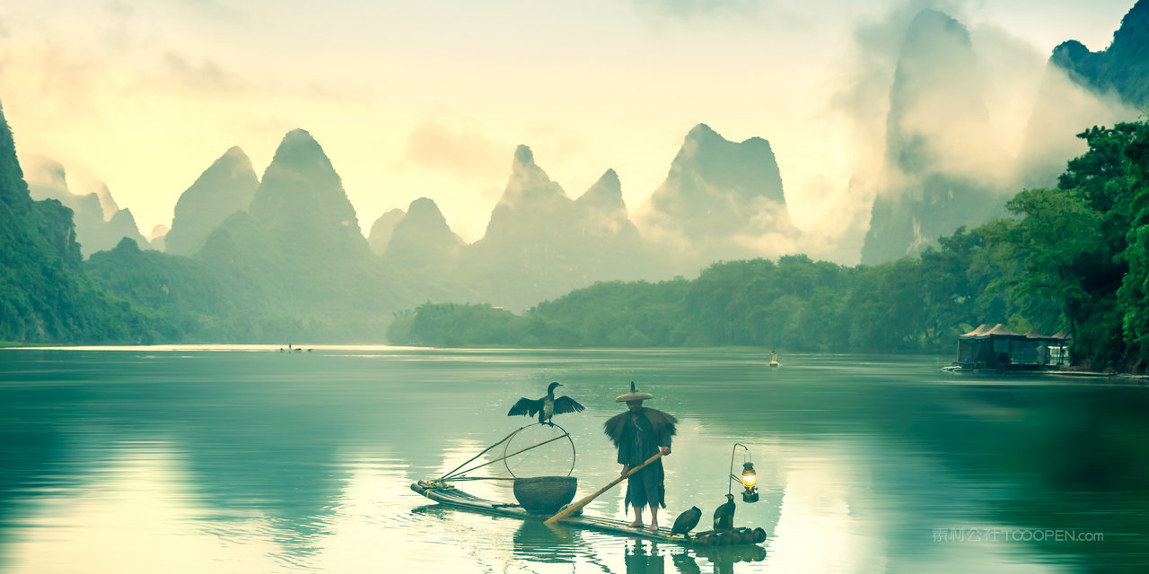 高清桂林山水风景画图片