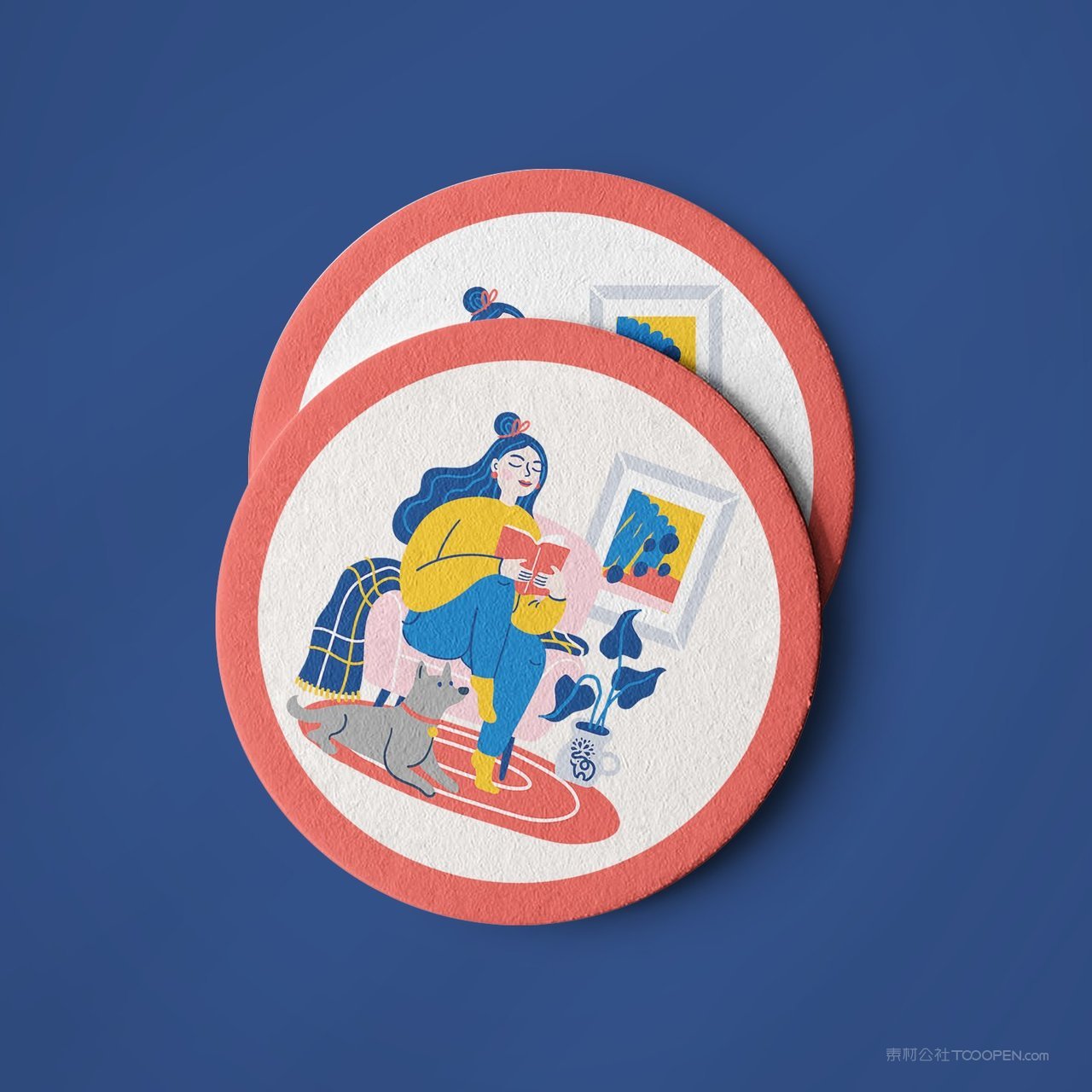 杯垫品牌vi展示贴图一键样机