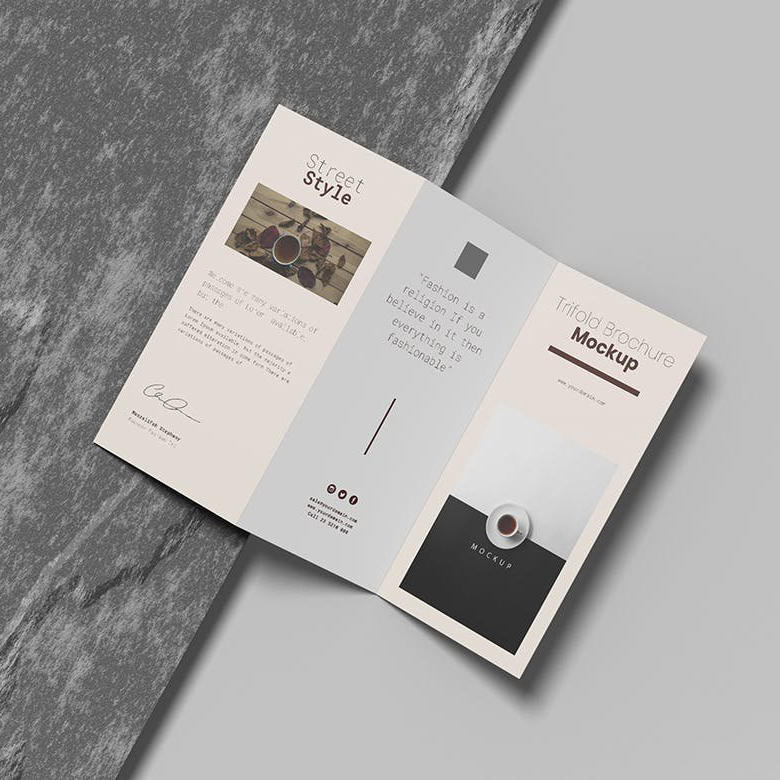 三折页小册子设计样机