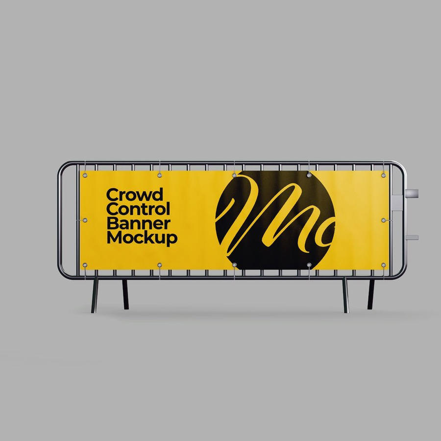 人群围栏横幅样机