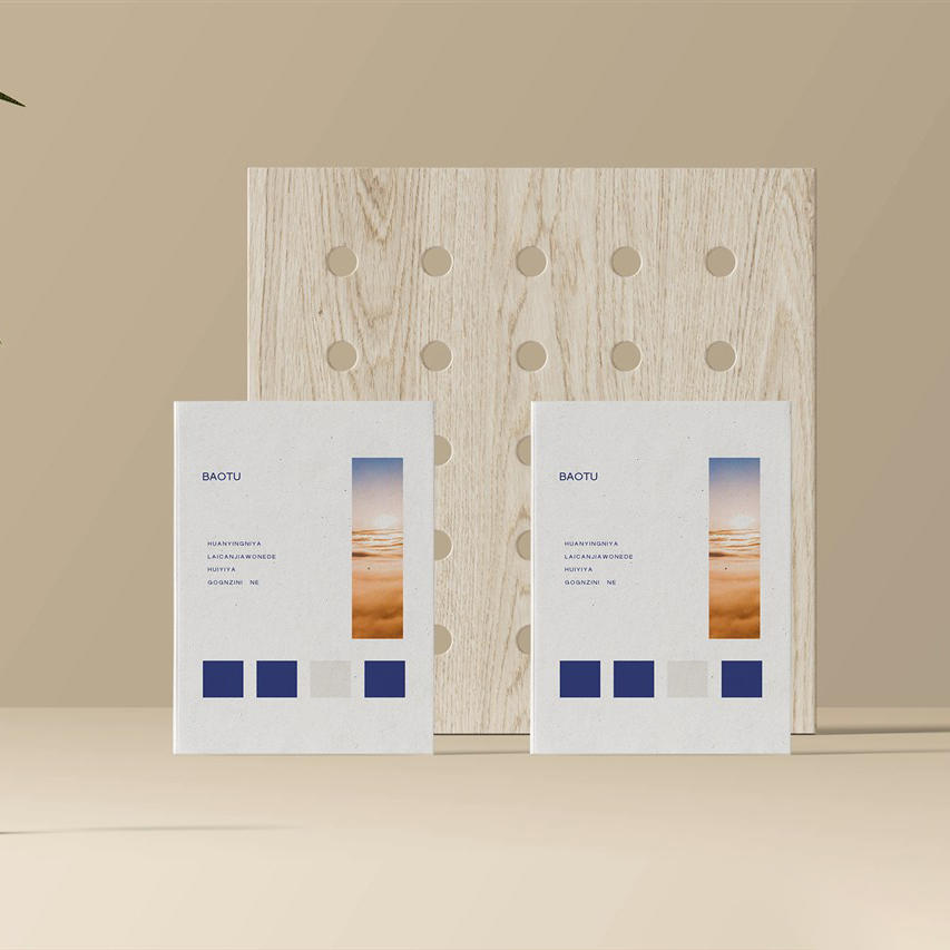 北欧清新风竖立的书籍封面样机