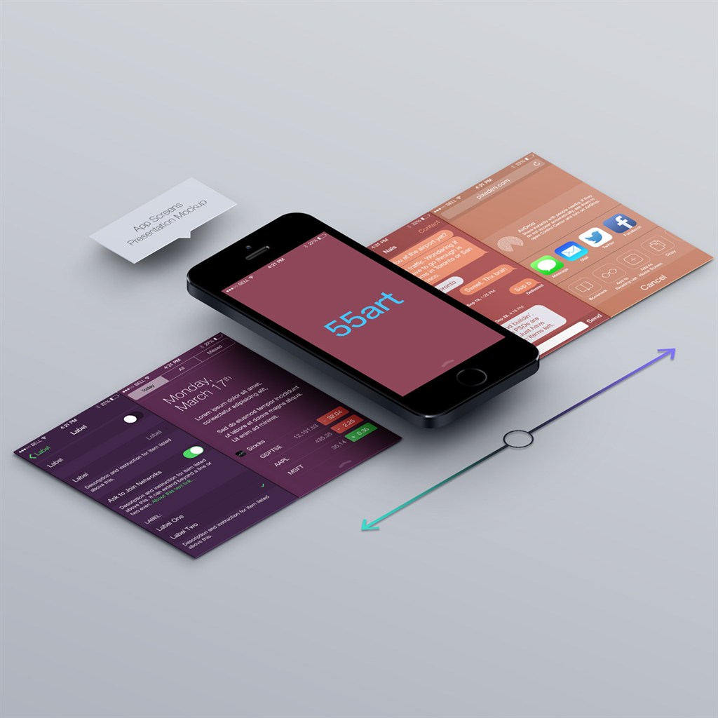 手机APP UI界面设计样机