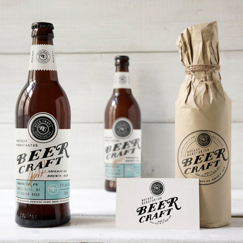 琥珀啤酒标签样机