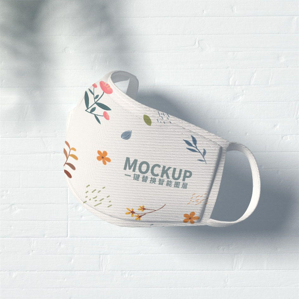 布口罩图案样机