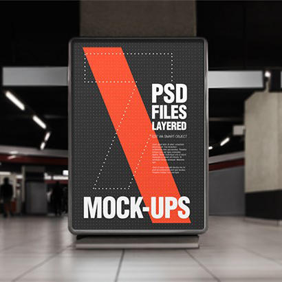 落地式广告牌样机