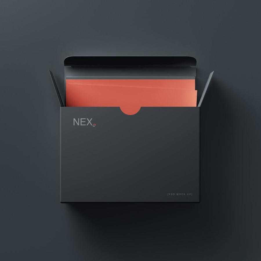 商业商务房地产高档礼盒商务黑礼品设计vi样机 (5)