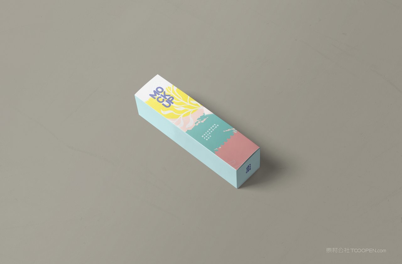 马卡龙的食物盒样机