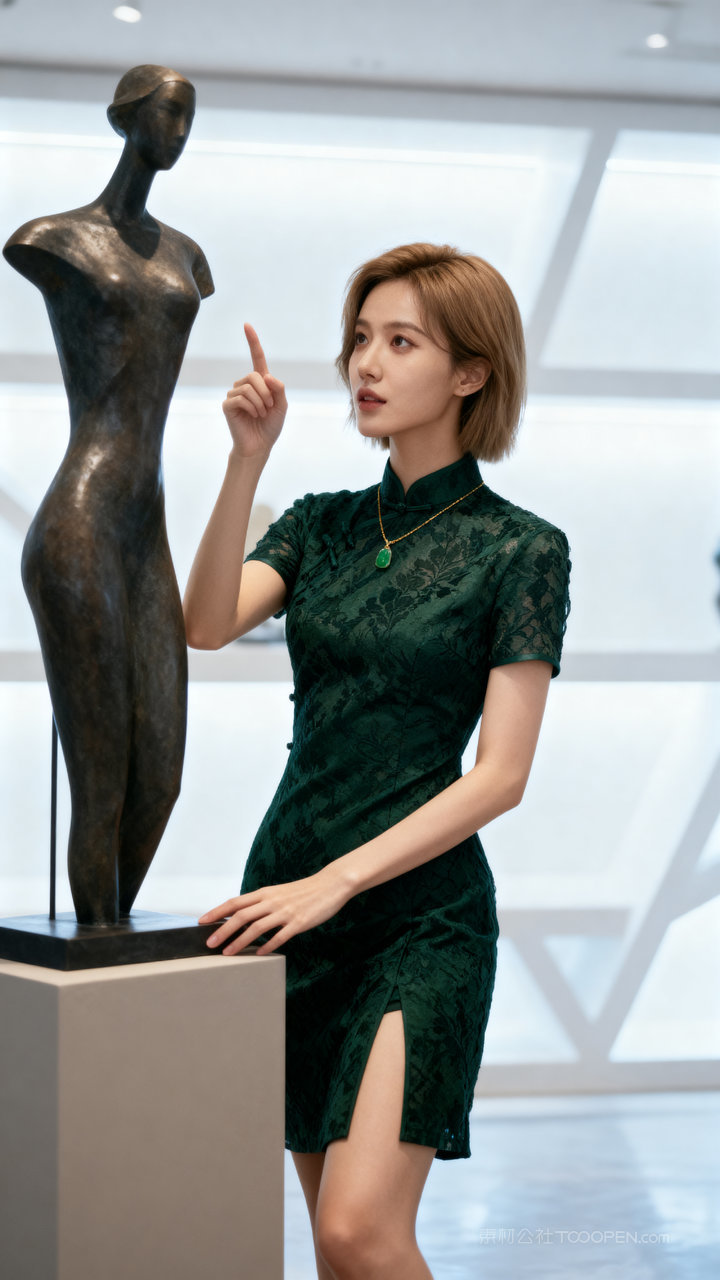 性感女性气质美女旗袍长腿模特