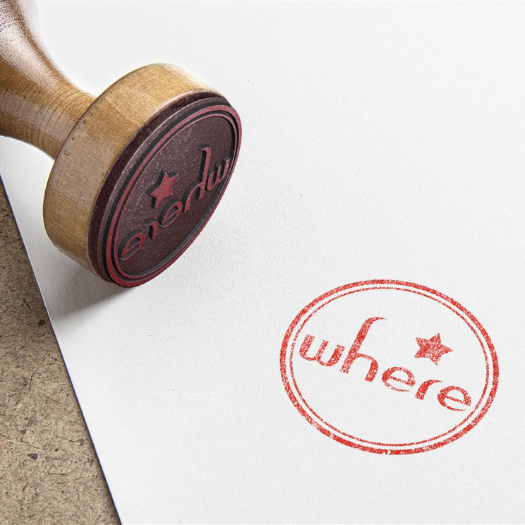 红色圆形印章样机