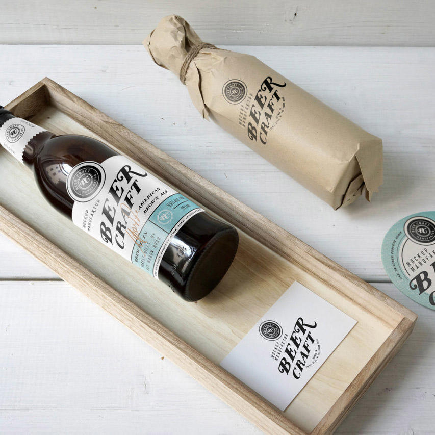 琥珀啤酒标签样机