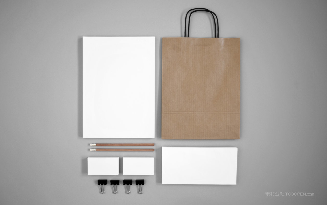 白色手提袋简洁商务全套