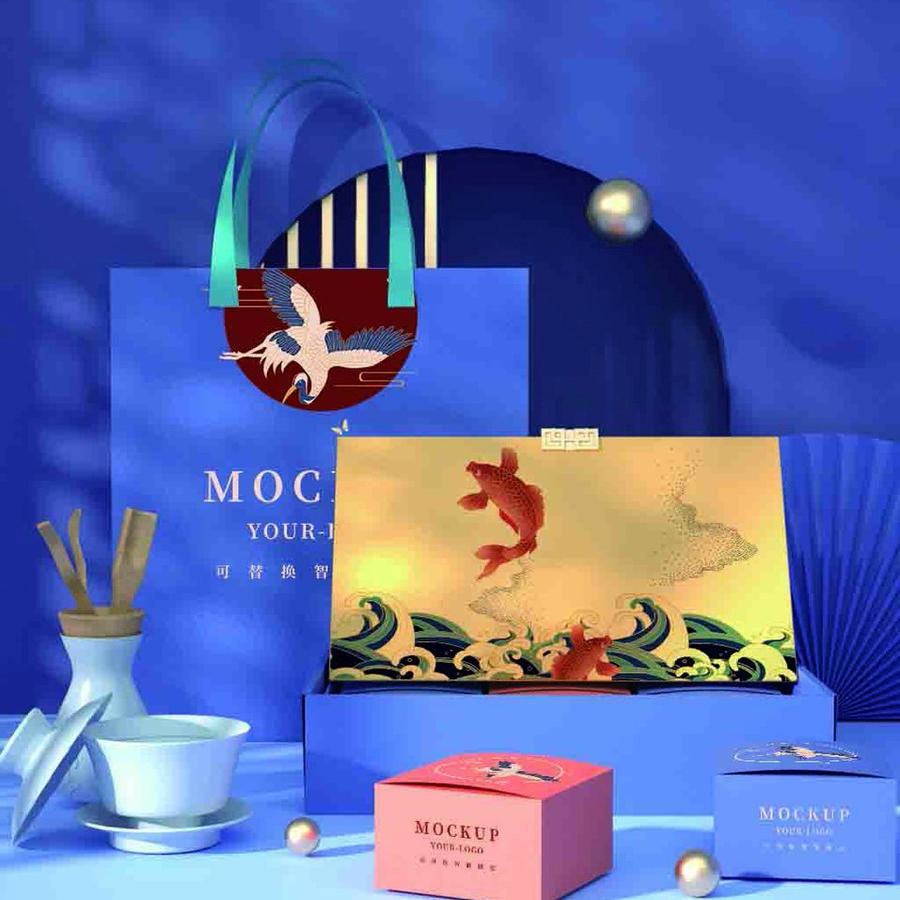 美食糕点礼盒样机