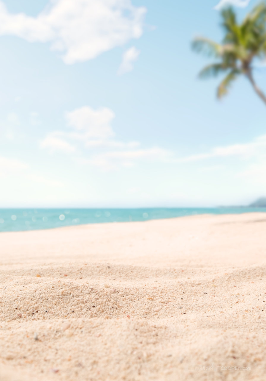 沙滩海景风景画摄影图片