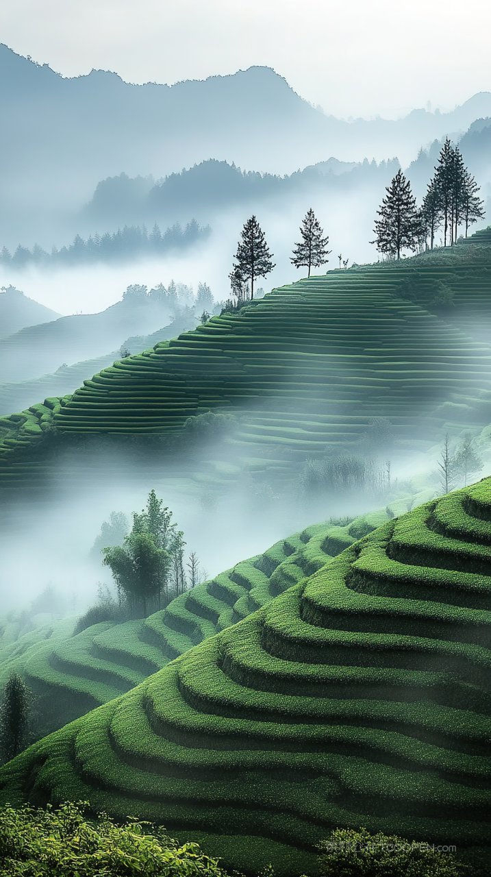 山脉山峰群山风景高山天空意境唯美宁静