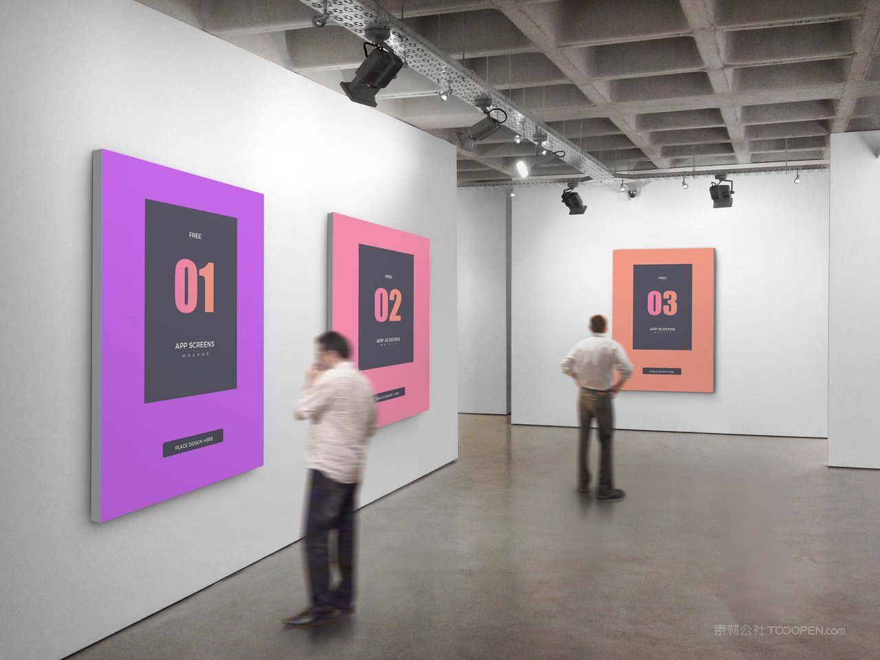 【1275期】渐变紫展厅展会海报样机 (10)