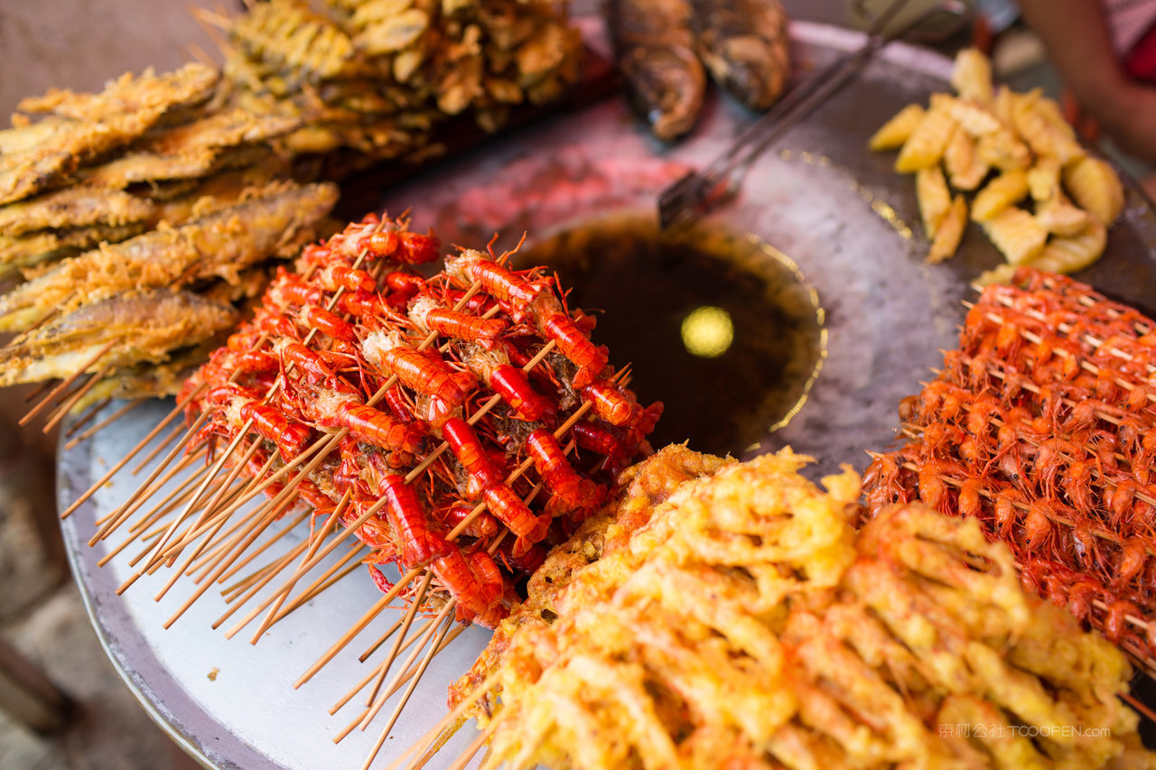 大理油炸虾高清图片