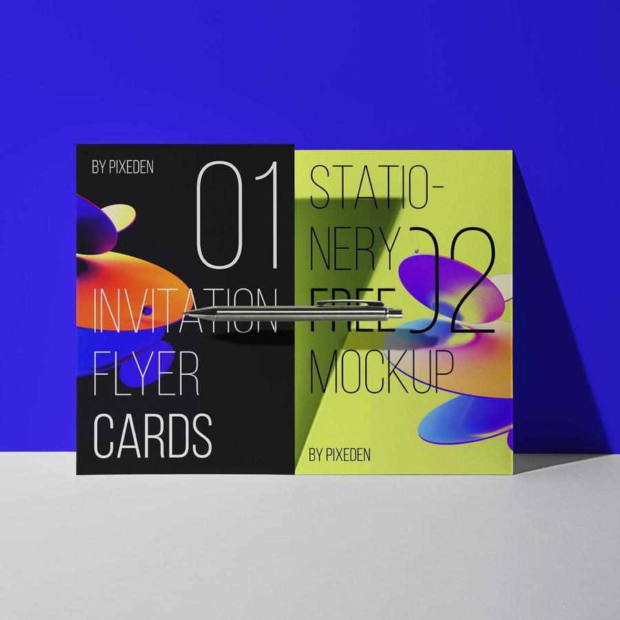 时尚邀请函贺卡样机