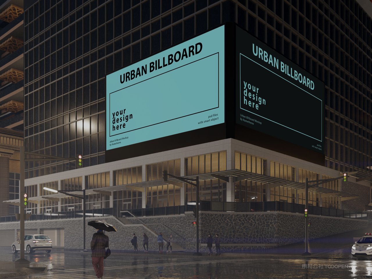 城市广告牌样机