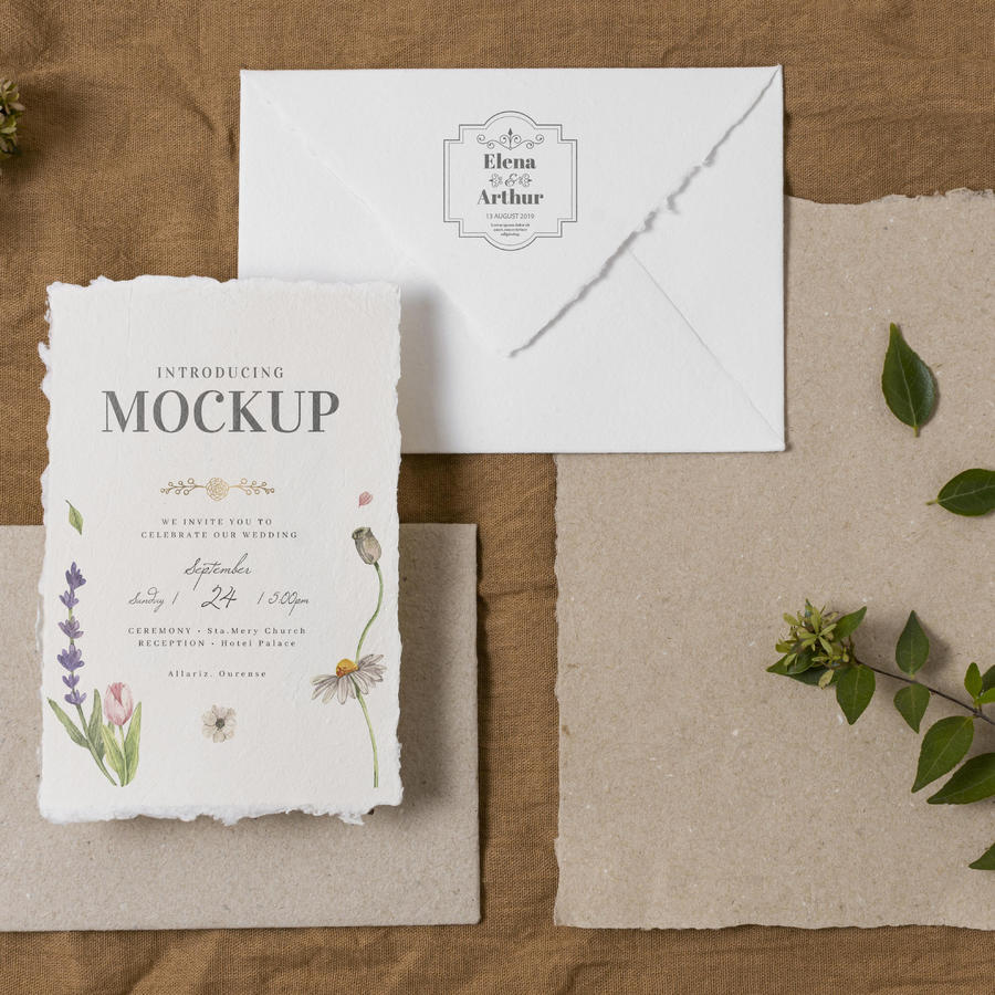 小清新邀请函样机