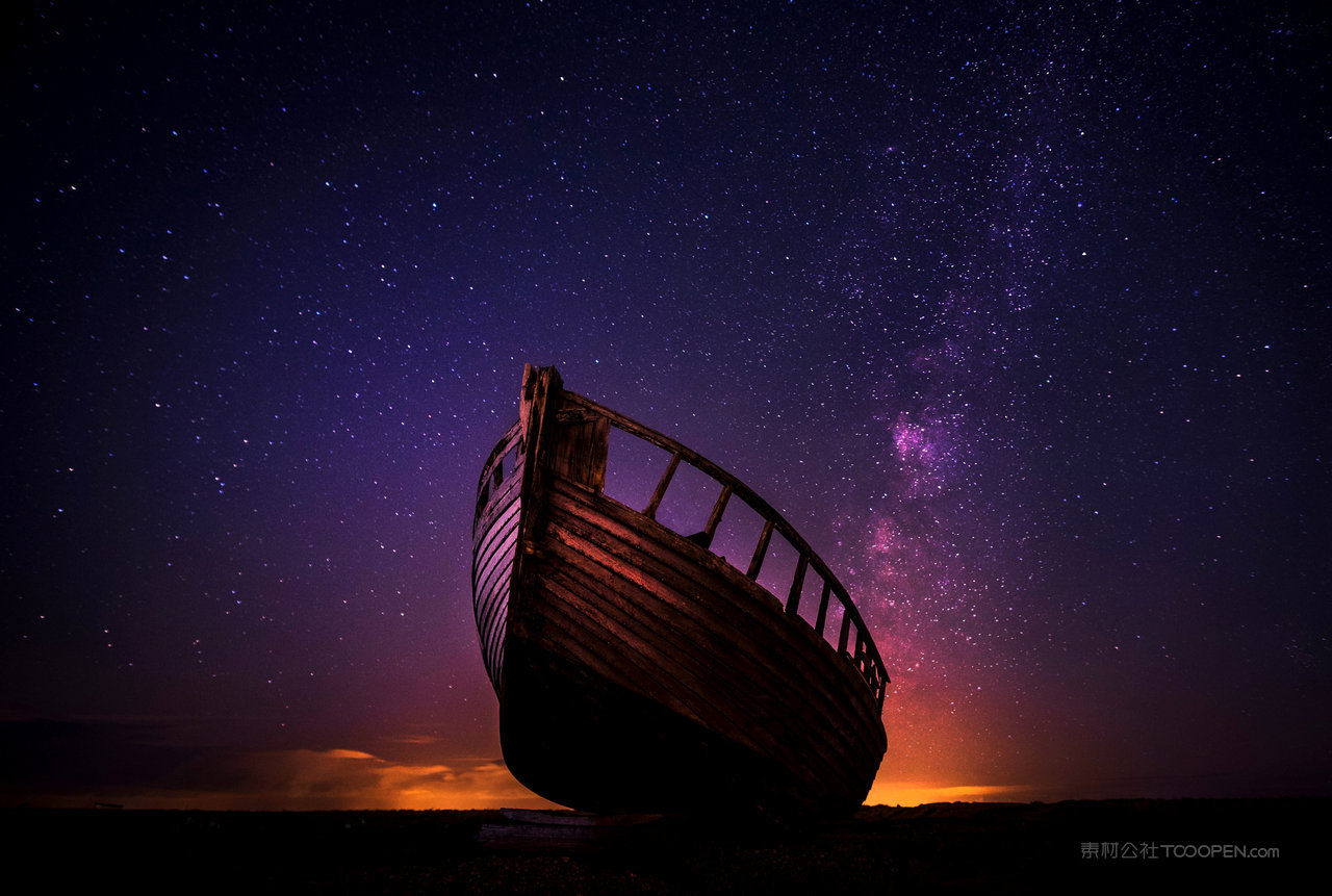 高清星空船图片