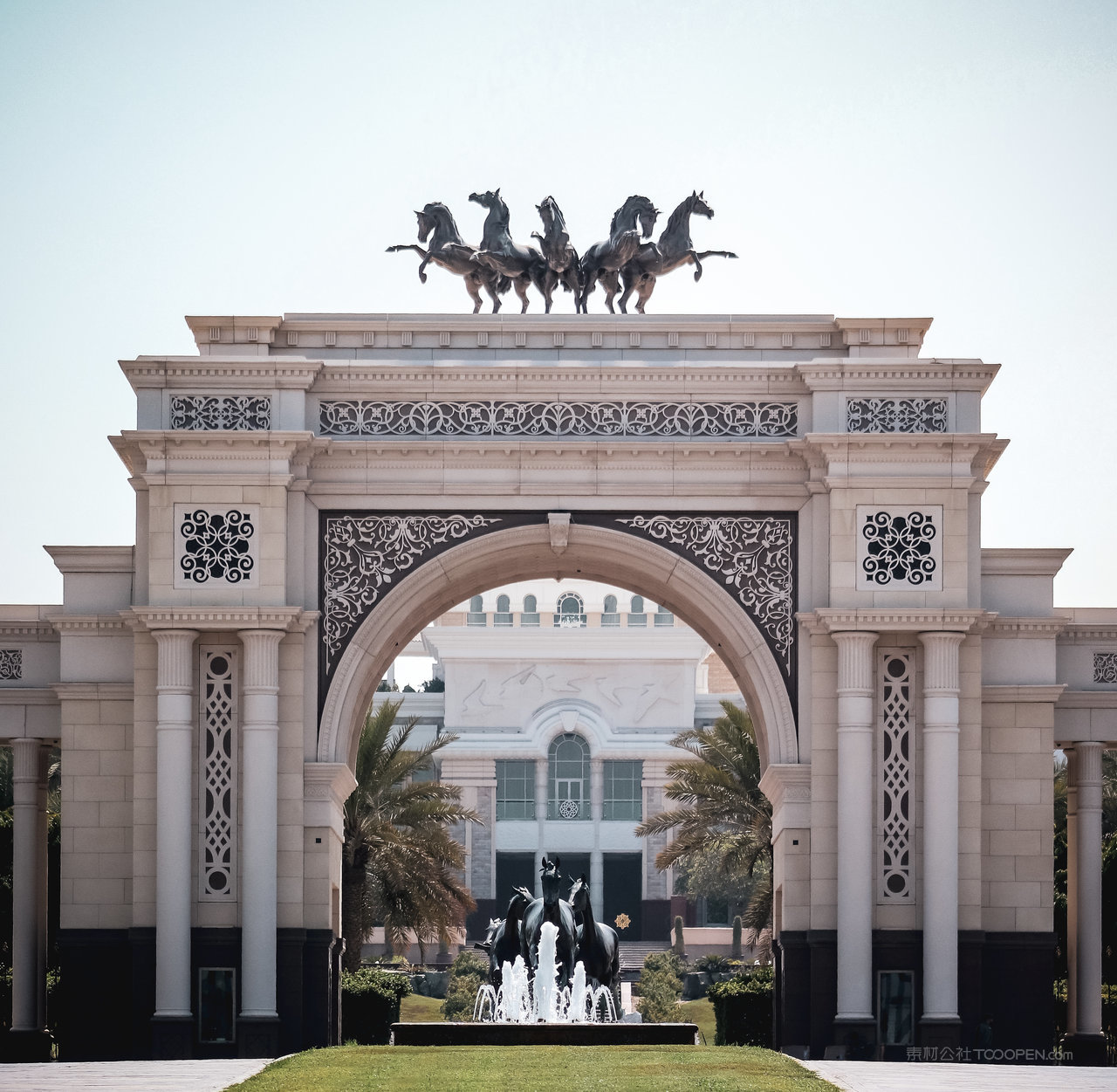 迪拜建筑风景画图片