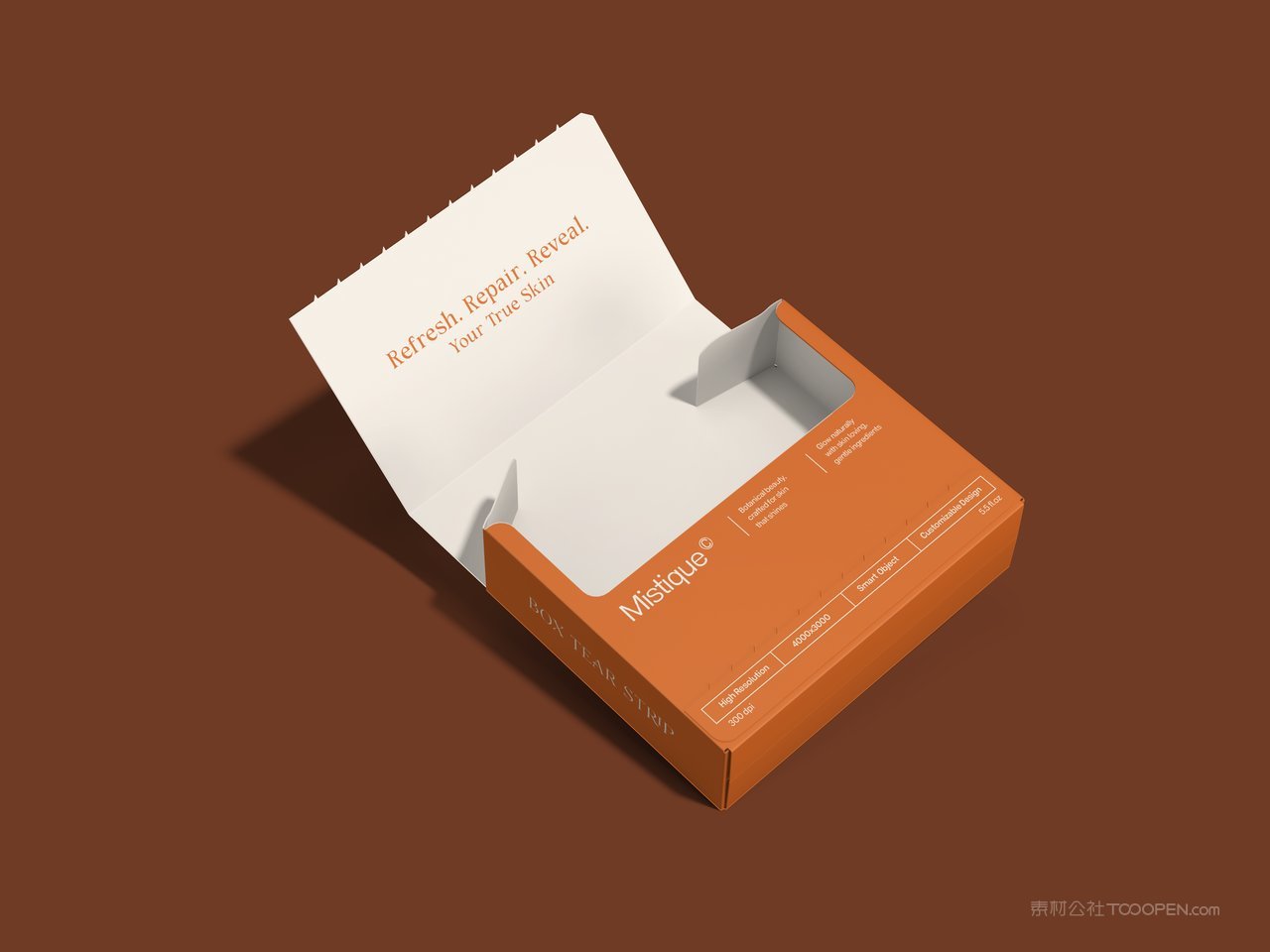 撕裂盒餐巾纸盒样机