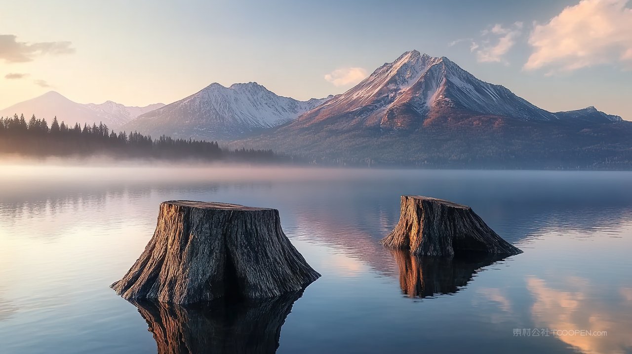 高山群山风景天空唯美宁静山峰意境