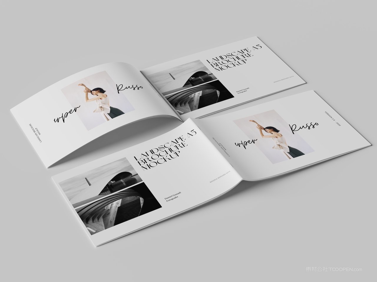 【1827期】企业宣传册骑马订画册样机 (3)