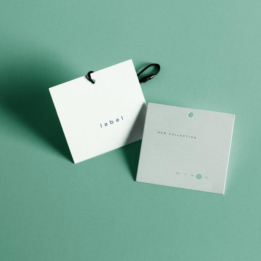 方形标签吊牌样机