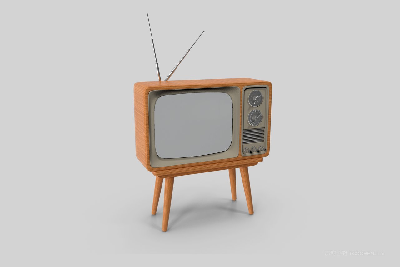 复古天线电视tv样机