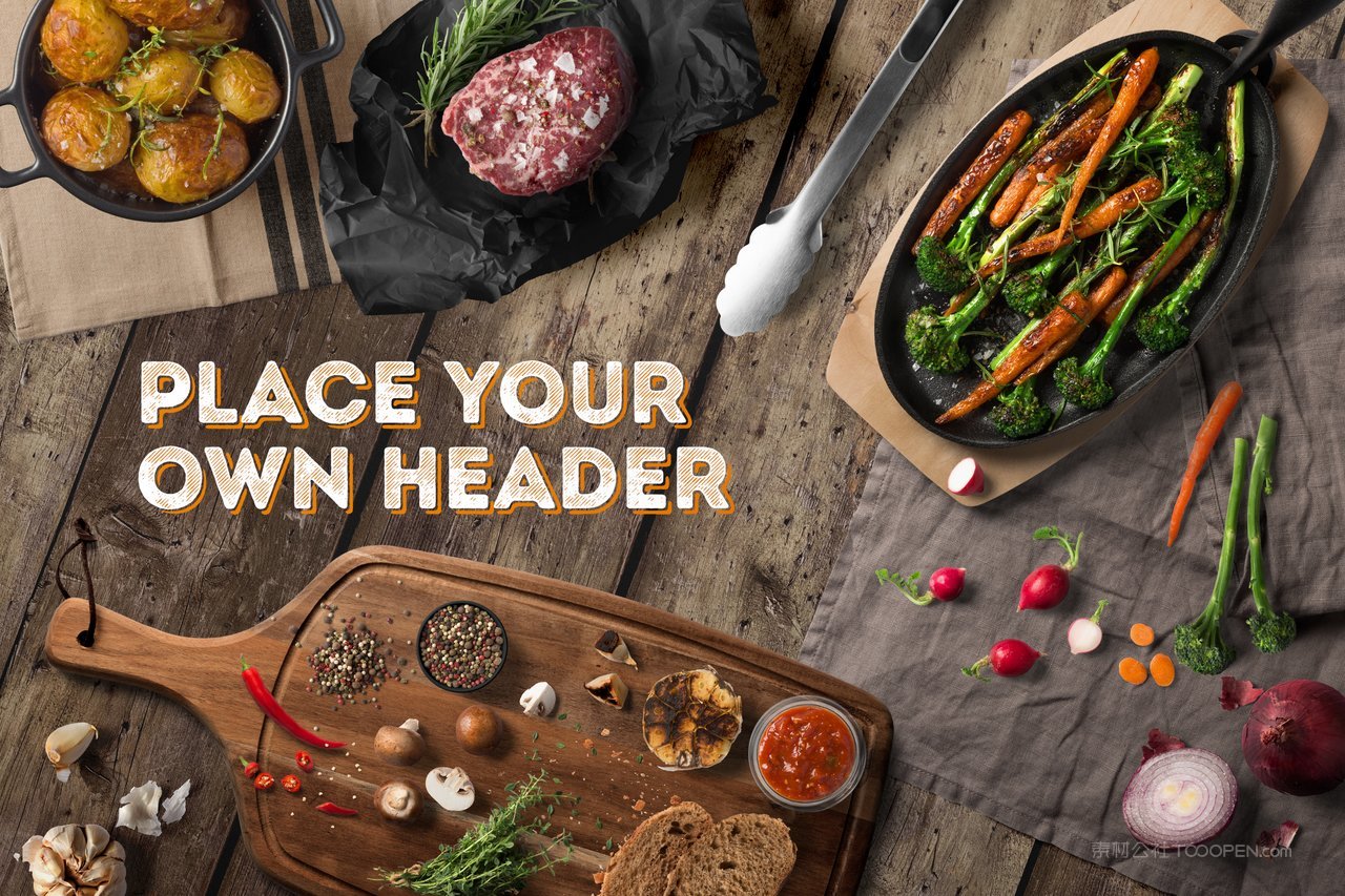 牛排西餐餐具样机模板 (43)