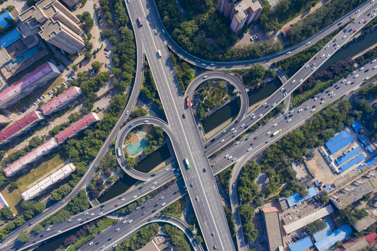航拍城市立交桥 (2)