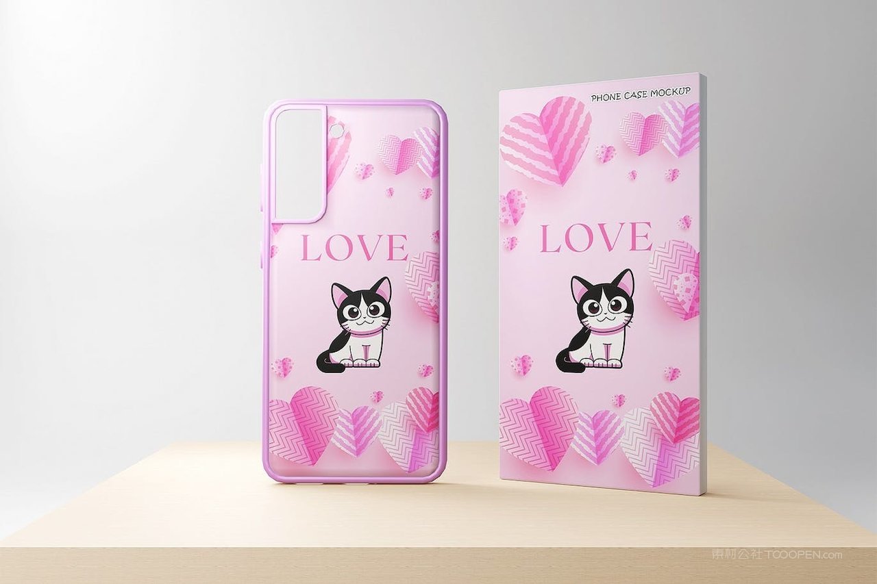 手机壳和盒子样机