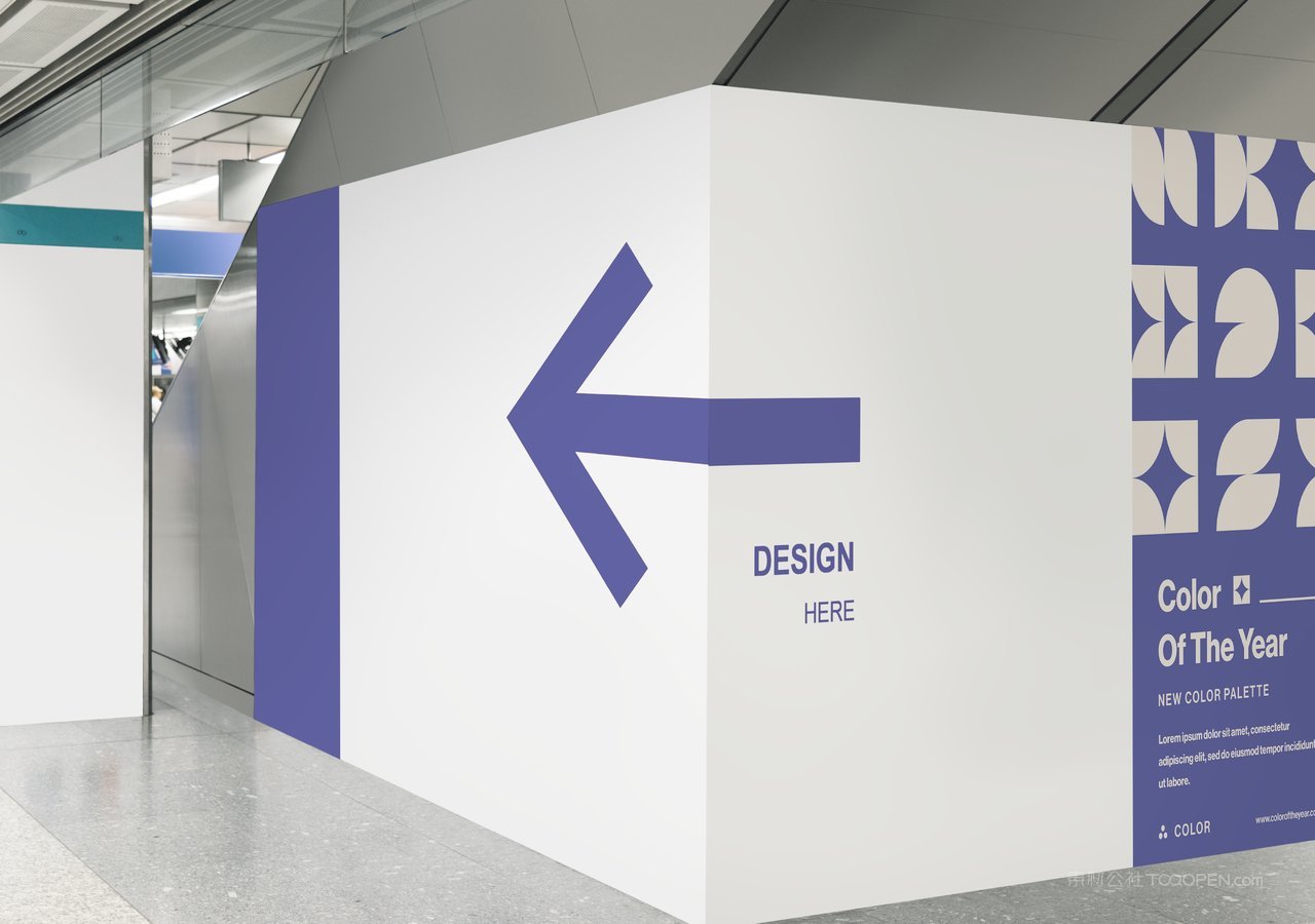 墙体引导牌品牌文创企业ps分层智能样机 (47)