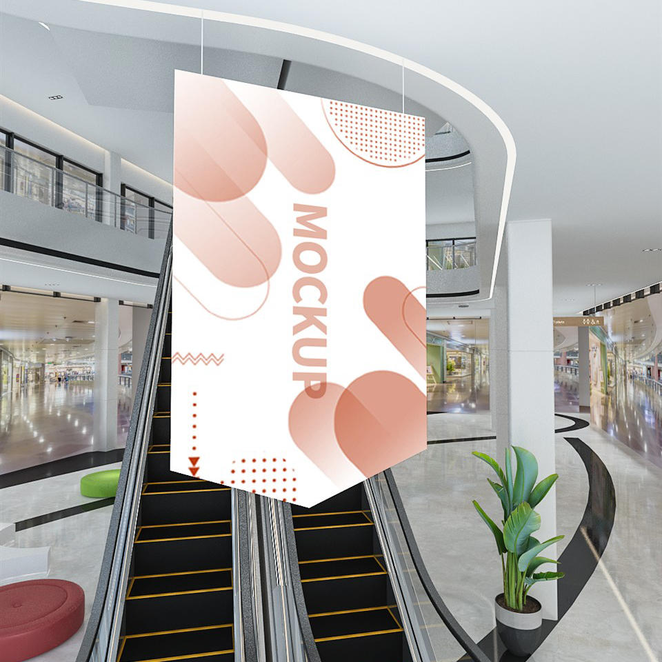 商场吊旗效果样机