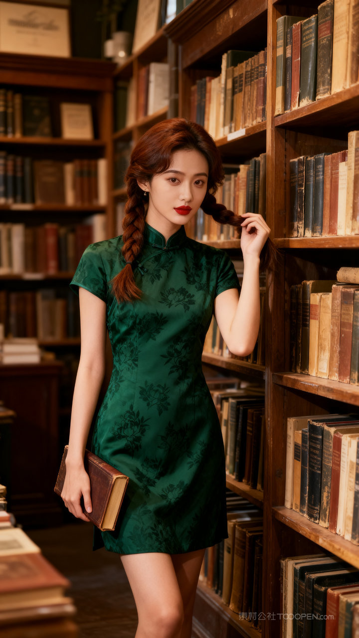 长腿女性性感美女旗袍古装气质模特