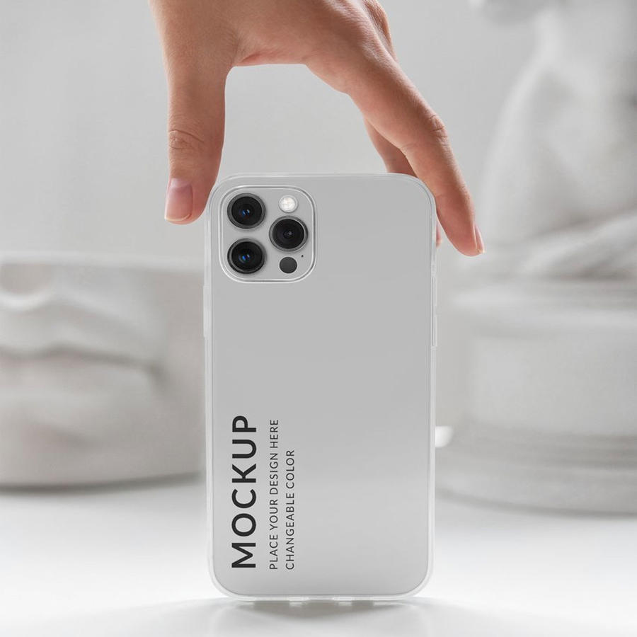 透明手机壳实拍的色手机背景场景样机 (11)