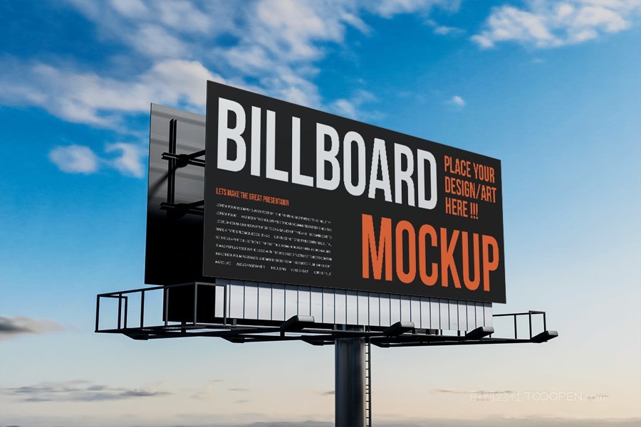 户外高速公路广告牌样机