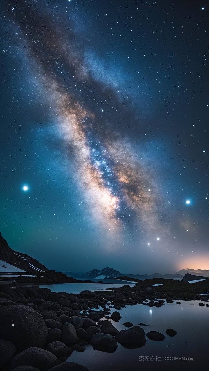 星空夜晚风景景观唯美夜空天空