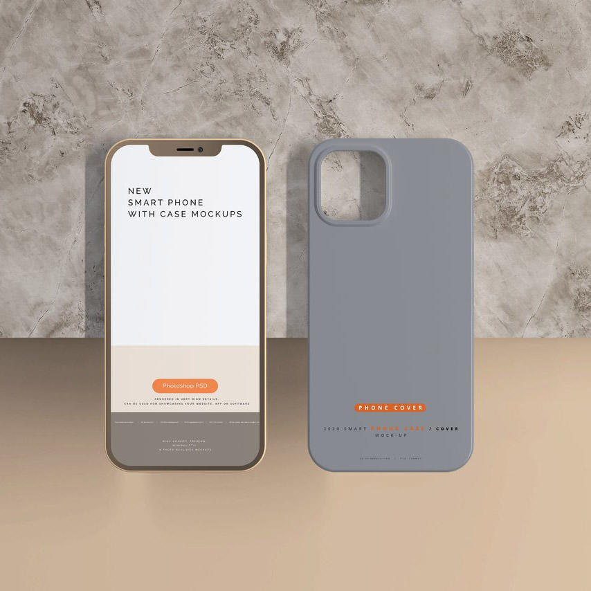 灰色商务手机壳样机 (28)