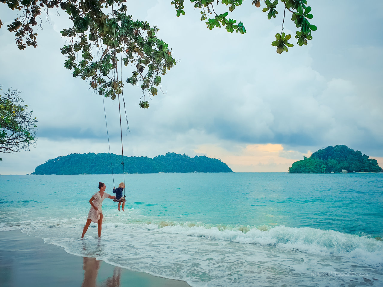 沙滩海景摄影图片