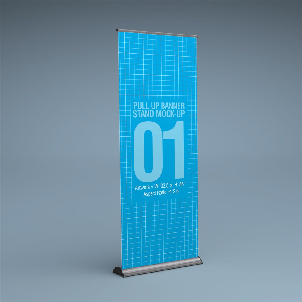 易拉宝展架贴图样机