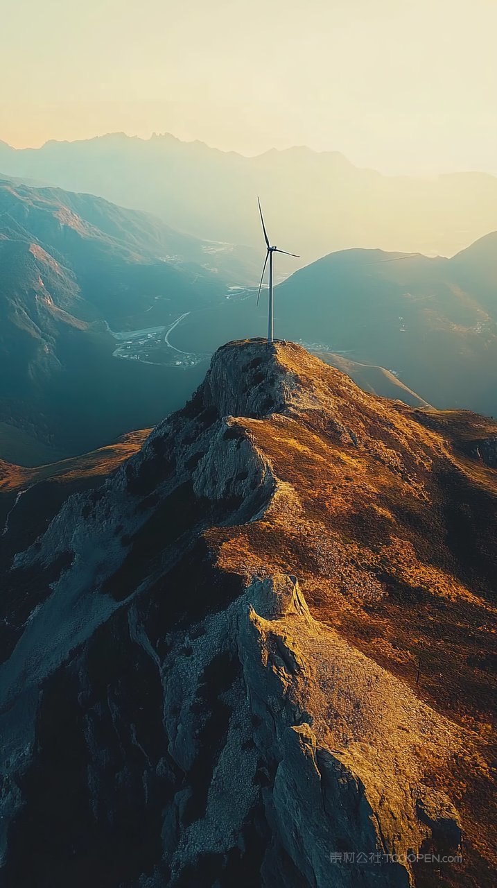 风景唯美群山山峰天空意境景观自然