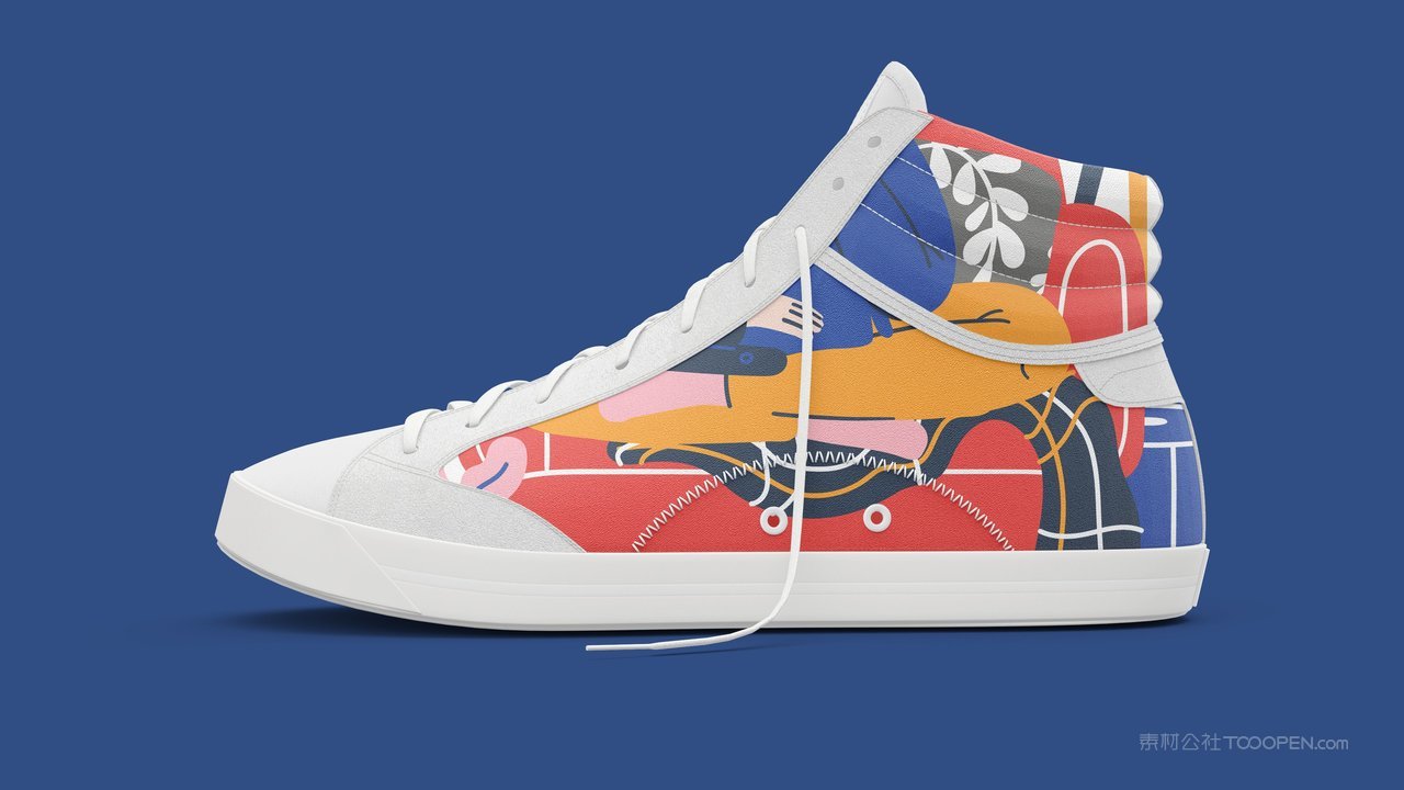 帆布鞋蓝色品牌vi展示贴图一键样机 (159)