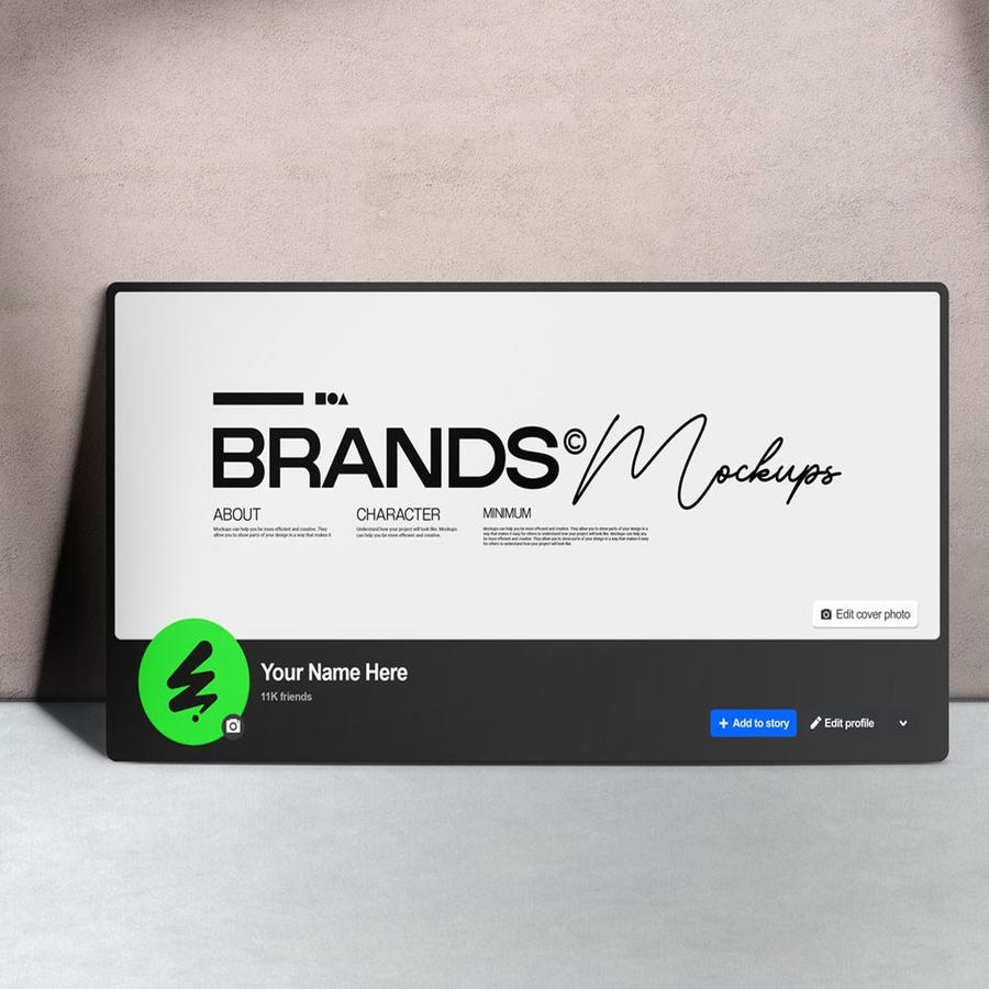 facebook封面样机