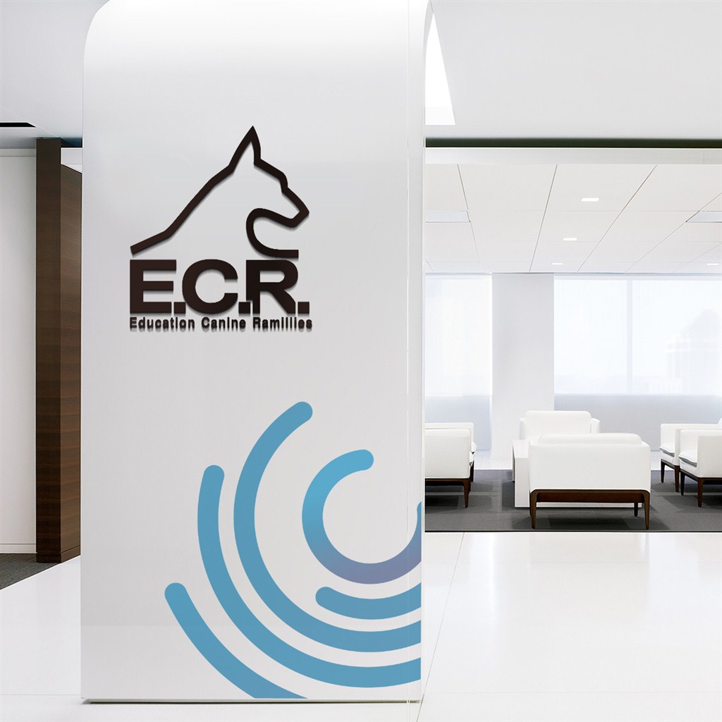 公司形象墙样机贴图