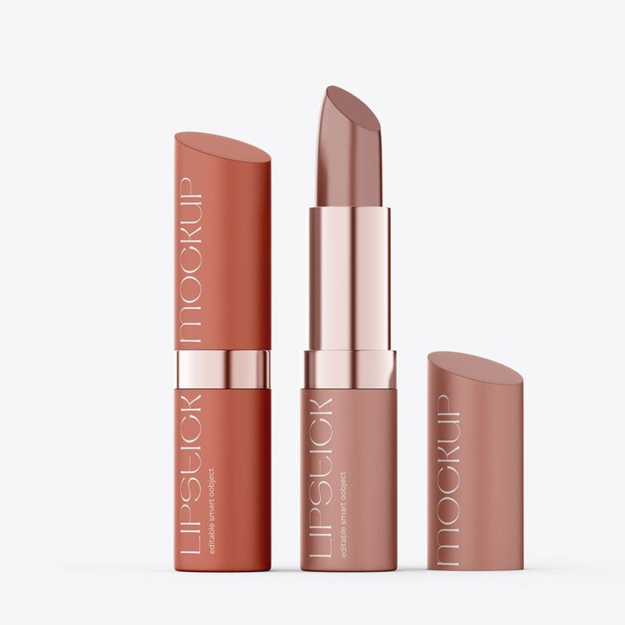 美丽女性的口红样机