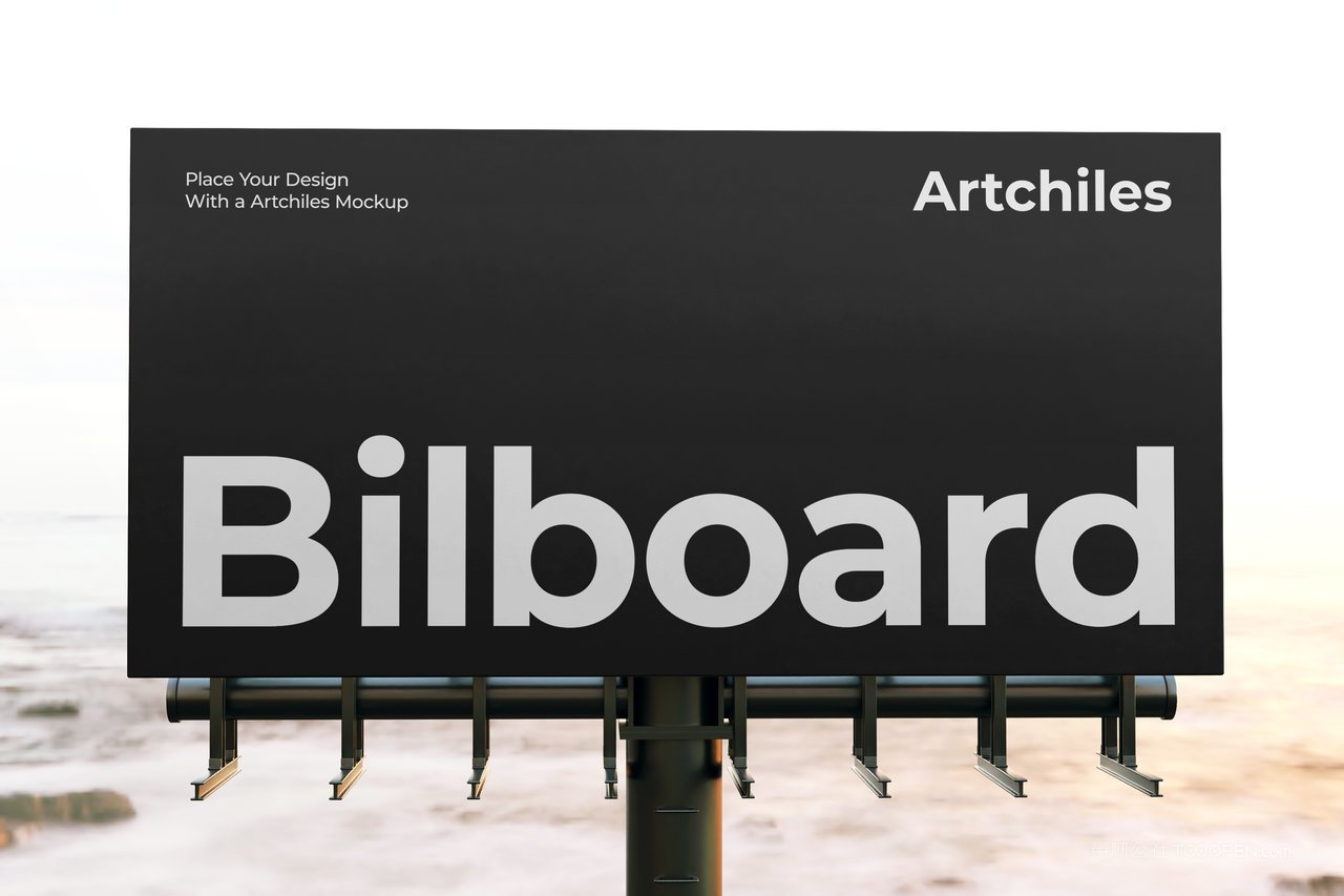 路边广告牌样机