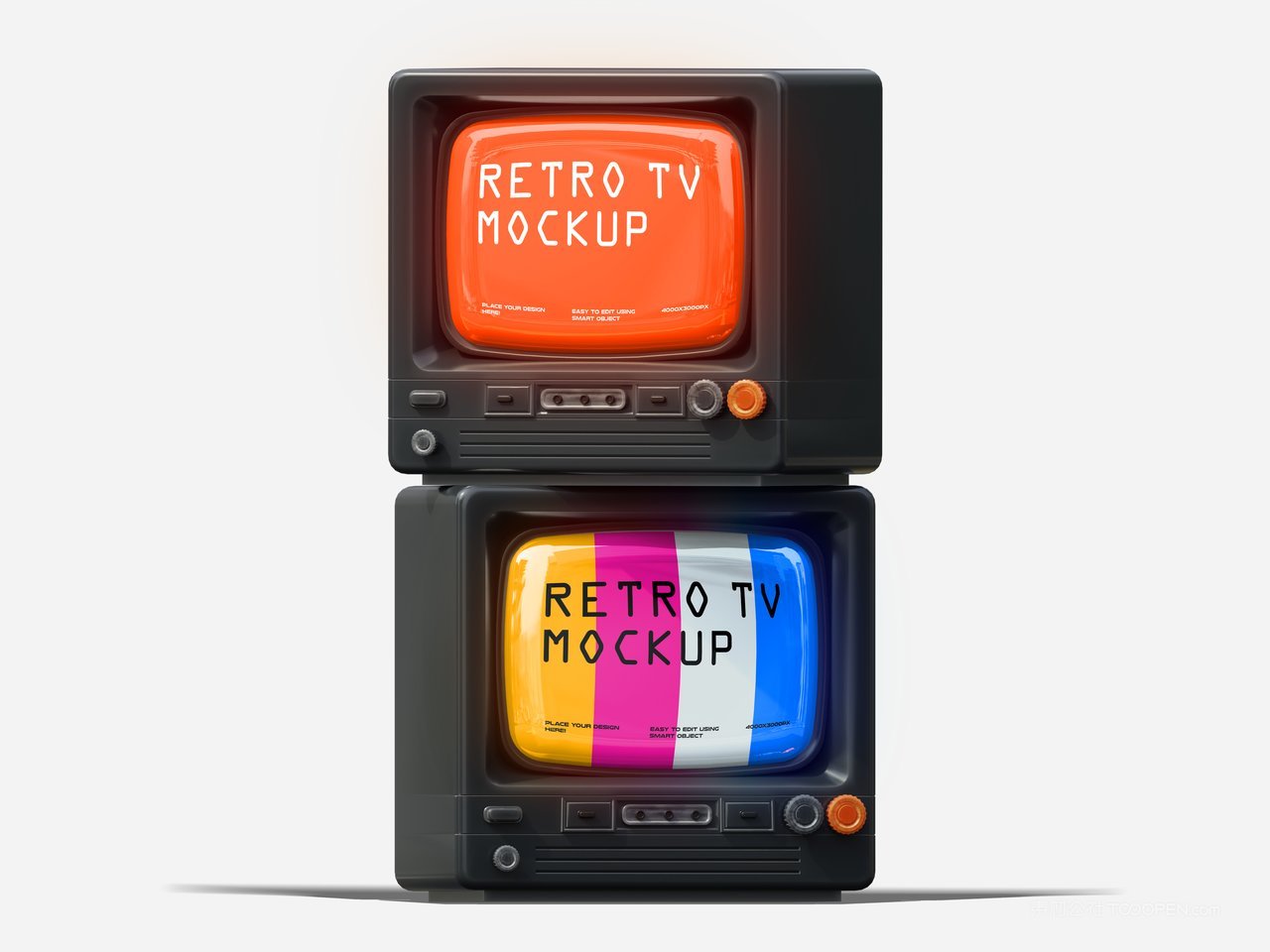 复古电视屏幕样机